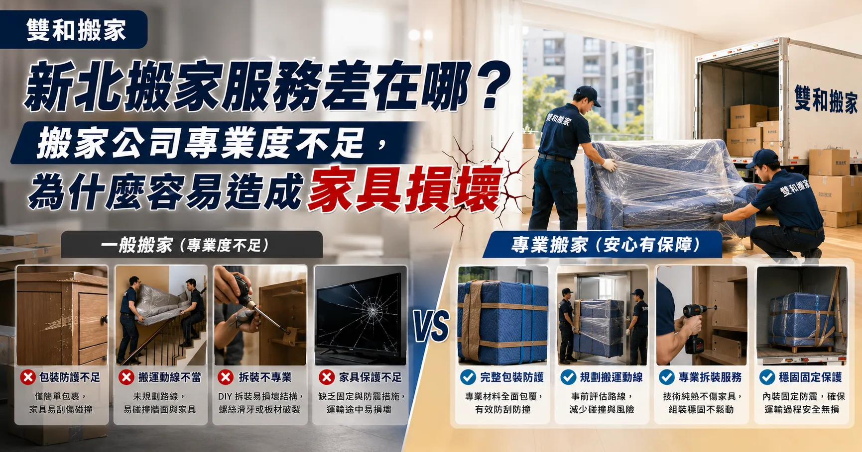 新北搬家公司怎麼選?沒做好這些防護,你的家具恐冒著損壞風險-1