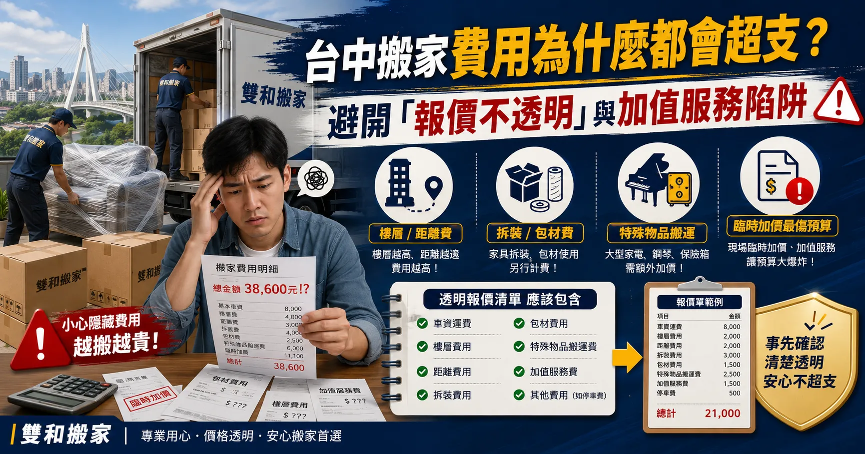 台中搬家別再被坑!只看搬家公司推薦不夠,費用、流程與回頭車陷阱一次看懂-1