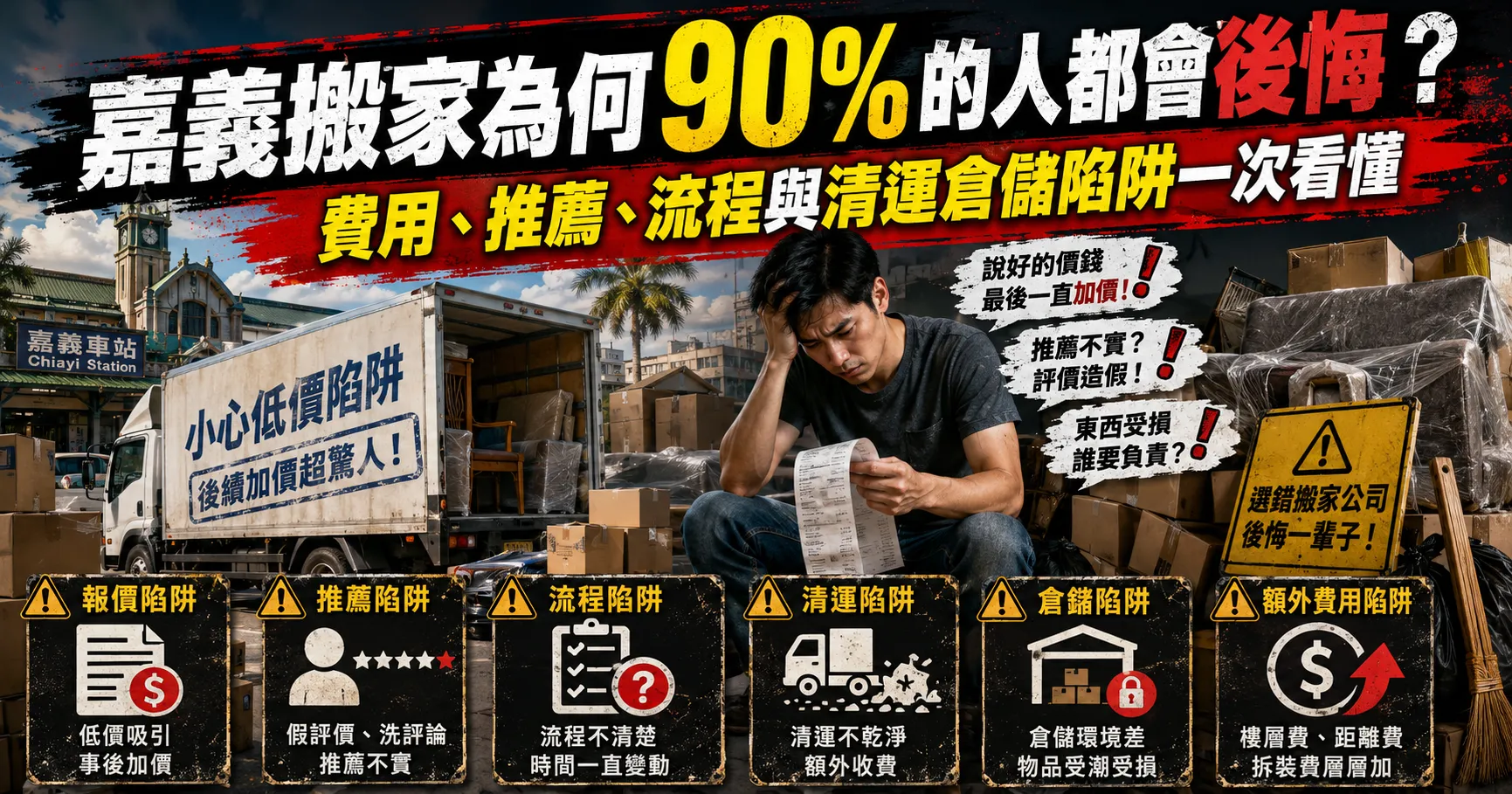 嘉義搬家別急著找便宜！搬家公司推薦、搬家費用與流程避雷全攻略：揭開報價不透明與加價陷阱-1