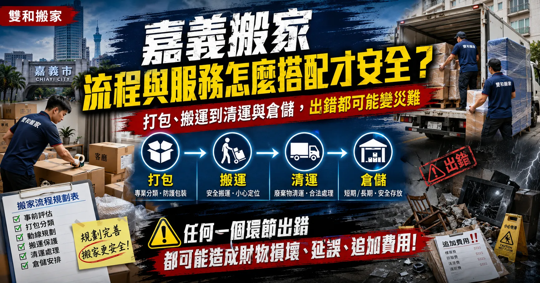 嘉義搬家流程全亂套?清運、倉儲與回頭車沒規劃好,費用與時間都可能失控-1