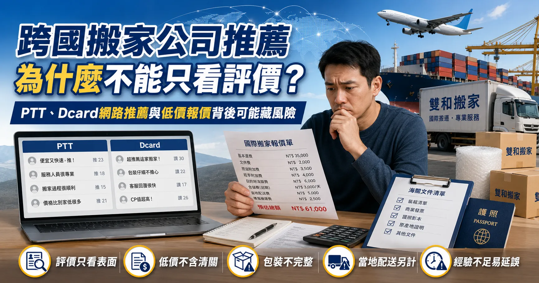 跨國搬家公司推薦怎麼挑?低價不一定省,清關、包裝與國際經驗才是重點-1