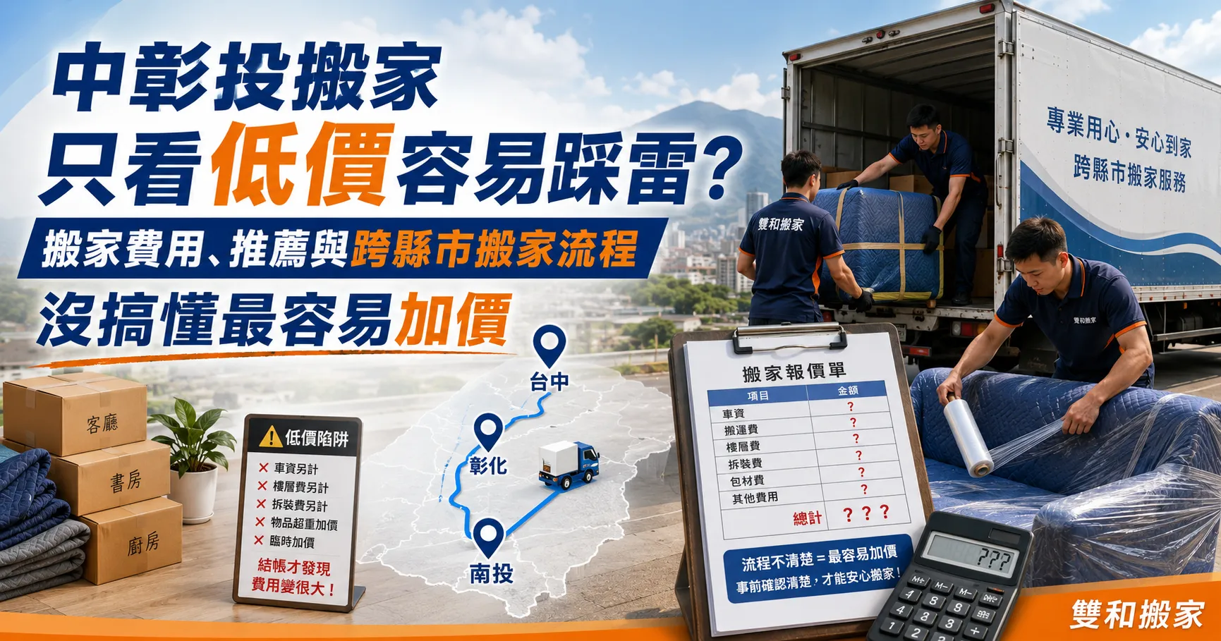 台中、彰化、南投搬家別再盲目看評價選!搬家公司推薦、費用與跨縣市搬家陷阱全揭露-1