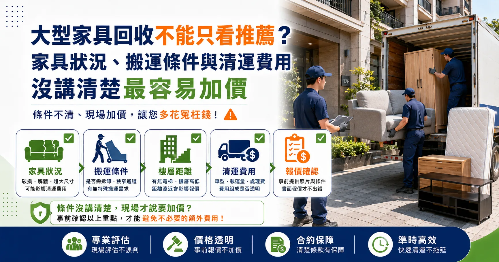大型家具回收公司怎麼選才不踩雷?大型垃圾清運、免費回收與報價陷阱解析-1