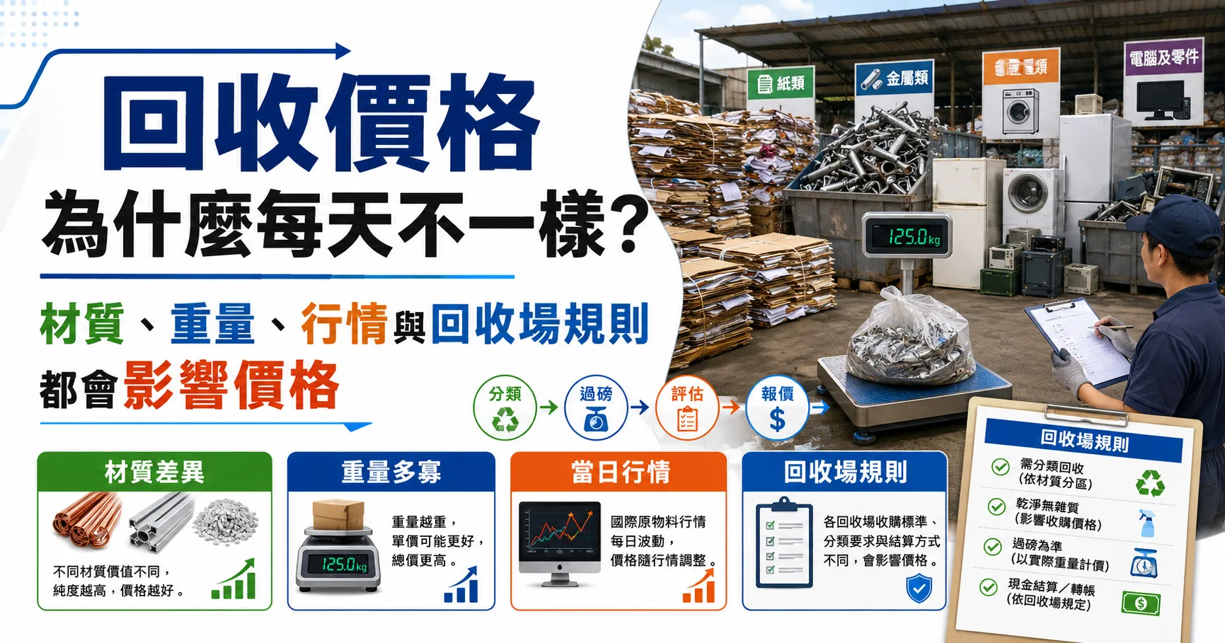資源回收價格怎麼算才不被虧?紙類、廢鐵、家電與電腦回收行情解析-1