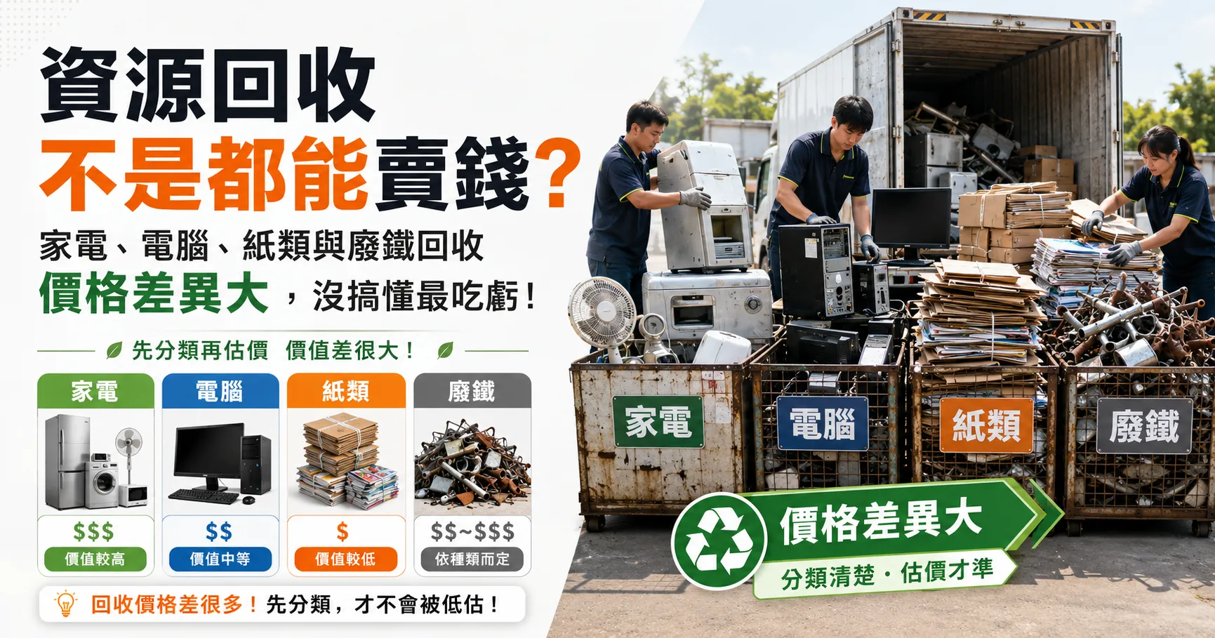 家電、電腦與資源回收別隨便丟!資源回收價格、清運方式與注意事項整理-1