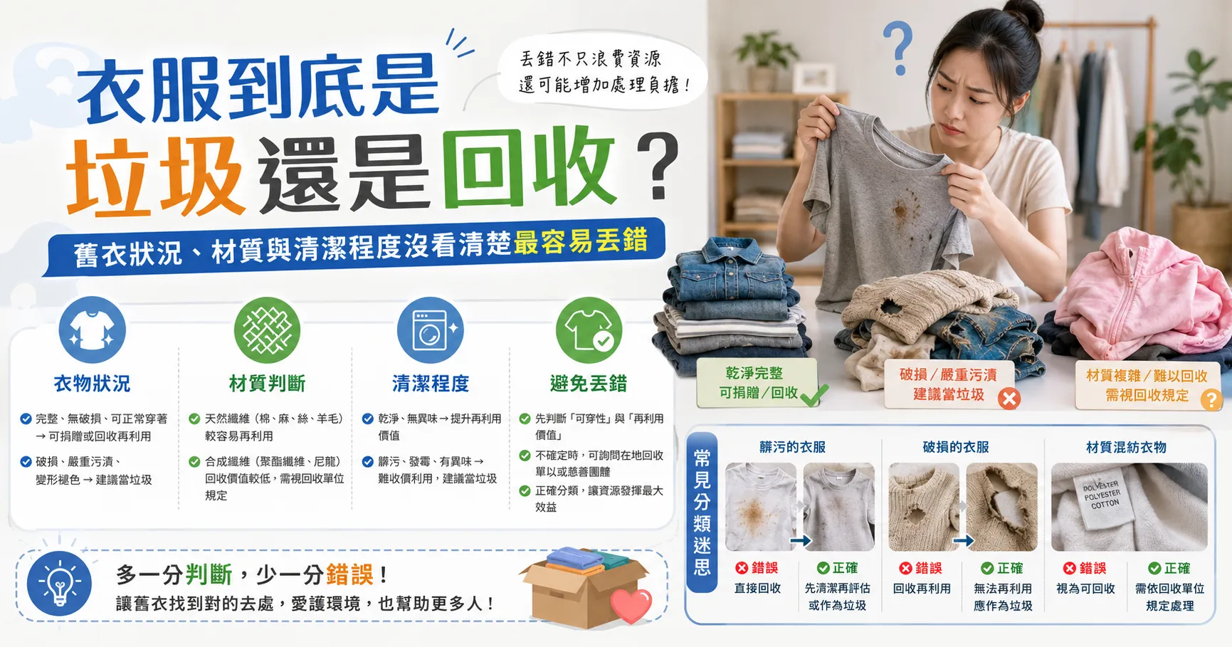 搬家前不要的衣服可以丟垃圾車嗎?舊衣回收、垃圾分類與不可回收衣物解析-1