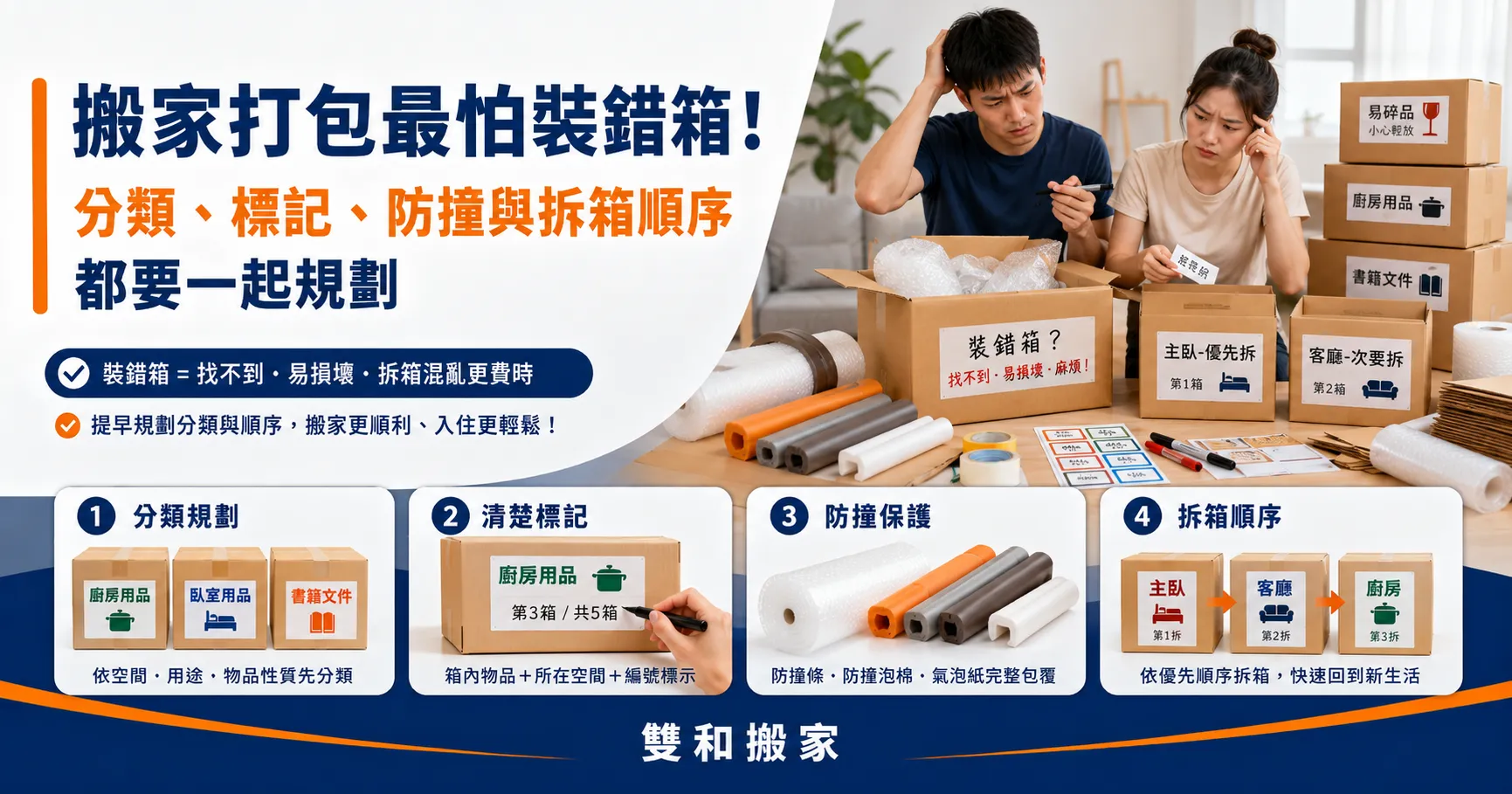 搬家打包不是全部塞箱就好！防撞條、防撞泡棉與紙箱分類技巧-1
