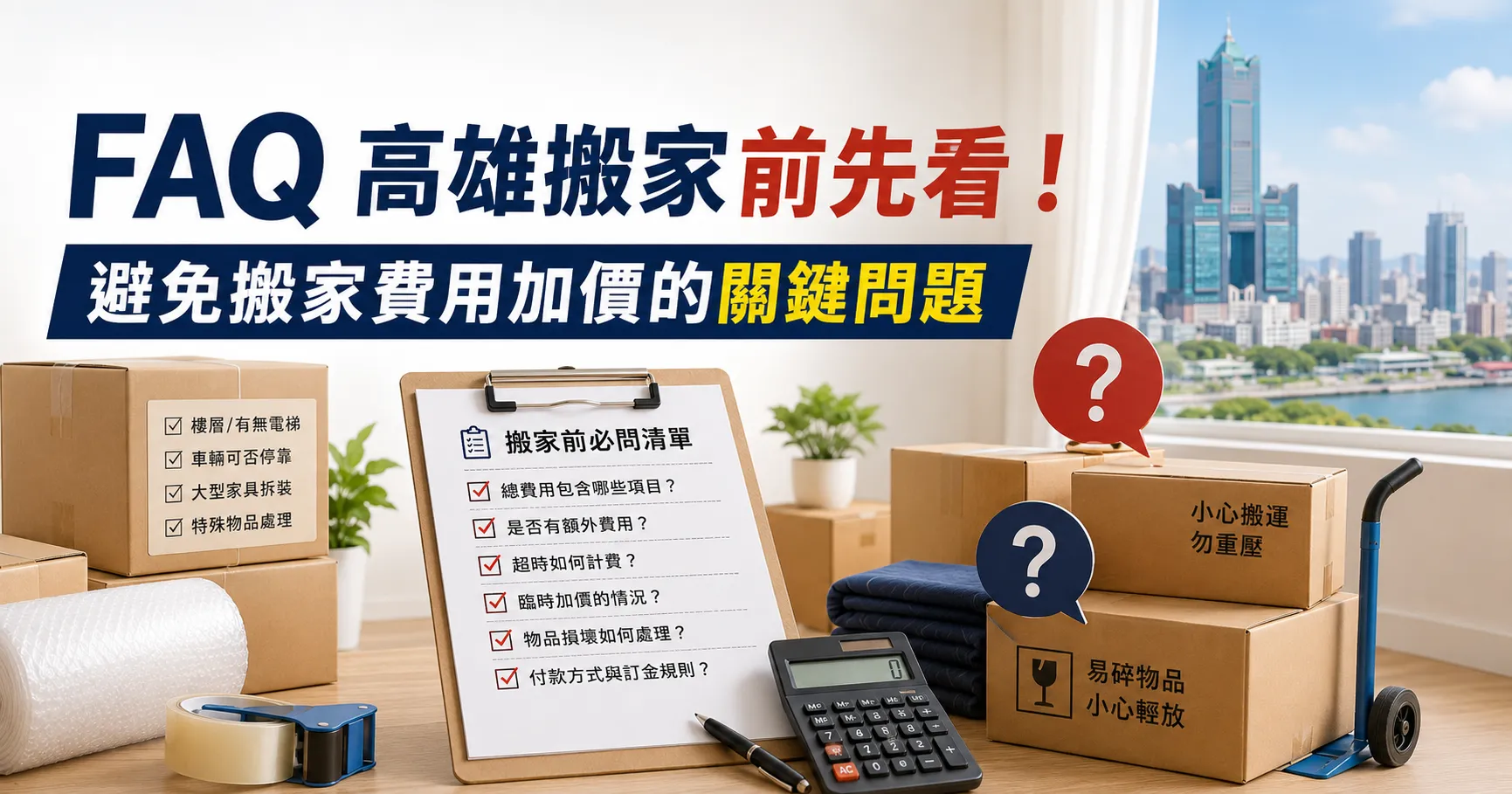 高雄搬家流程沒規劃好有多慘?精緻搬家、回頭車與加價問題一次解析-2