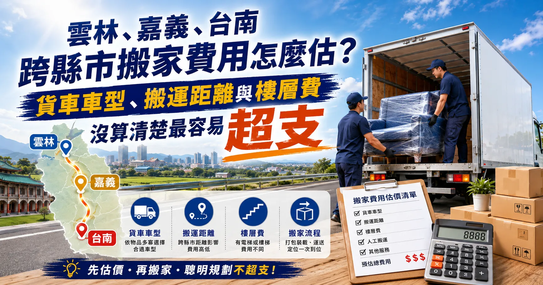 跨縣市搬家費用PTT、Dcard報價陷阱拆解!雲林、嘉義、台南搬家費用為何越搬越貴?-1