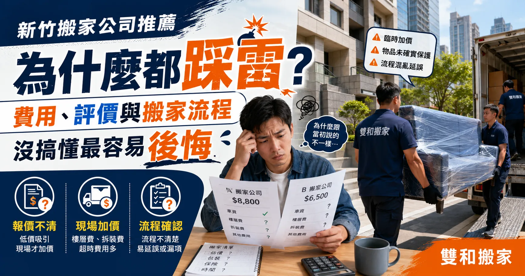 新竹搬家公司推薦怎麼選?PTT、Dcard網友揭秘搬家費用陷阱與避坑全攻略-1