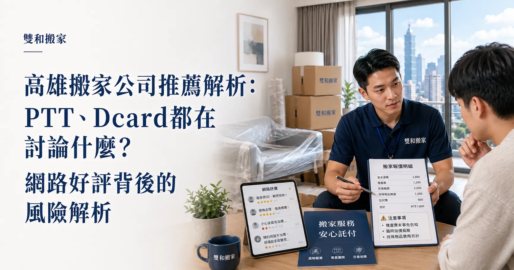 高雄搬家公司推薦真的可靠嗎?PTT、Dcard評價背後的洗評價、低價陷阱與假推薦-1